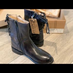 New Bed Stu Cheshire Black Leather Boots Size: 6